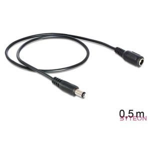 DeLOCK 83290 tápkábel Fekete 0,5 M