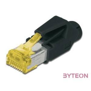 Digitus CAT6A vezeték csatlakozó RJ-45 Fekete, Sárga