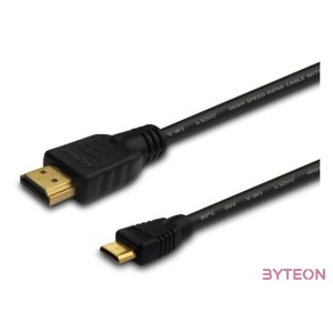 Savio CL-09 HDMI kábel 1,5 M HDMI A-típus (Standard) HDMI Type C (Mini) Fekete