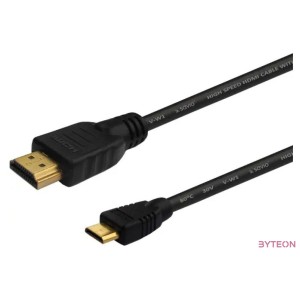 Savio CL-09 HDMI kábel 1,5 M HDMI A-típus (Standard) HDMI Type C (Mini) Fekete