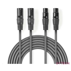 Nedis COTH15030GY50 audio kábel 2 x XLR (3-pin) Szürke