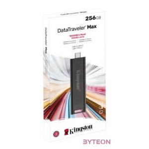 Kingston Technology DataTraveler Max USB flash meghajtó 256 GB USB C-típus 3.2 Gen 2 (3.1 Gen 2) Fekete