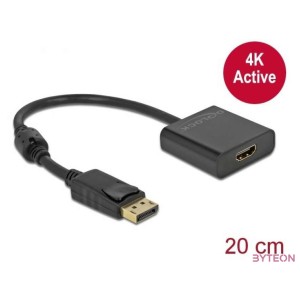 DeLOCK 63585 DisplayPort kábel 0,2 M HDMI Fekete