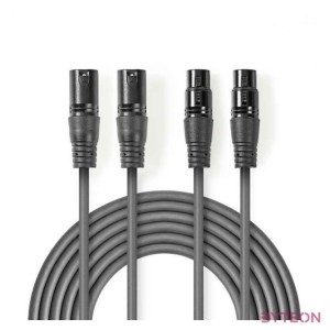 Nedis COTH15030GY50 audio kábel 2 x XLR (3-pin) Szürke