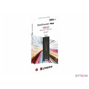 Kingston Technology DataTraveler Max USB flash meghajtó 256 GB USB C-típus 3.2 Gen 2 (3.1 Gen 2) Fekete