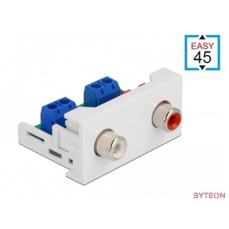 DeLOCK 81338 vezeték csatlakozó 2 x RCA Fehér