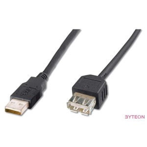 Digitus AK-300200-018-S USB kábel 1,8 M USB 2.0 USB A Fekete