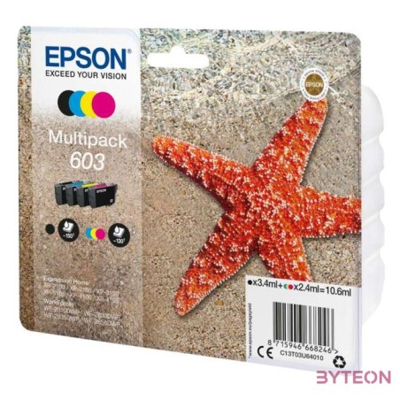 Epson C13T03U64010 tintapatron 1 dB Eredeti Standard teljesítmény Fekete, Cián, Magenta, Sárga