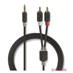 Nedis CABW22200AT50 audio kábel 5 M 3.5mm 2 x RCA Antracit