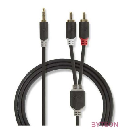 Nedis CABW22200AT50 audio kábel 5 M 3.5mm 2 x RCA Antracit