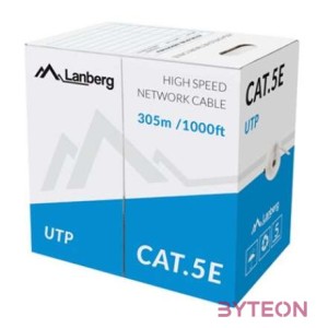 Lanberg LCU5-10CC-0305-S hálózati kábel Szürke 305 M Cat5e U,UTP (UTP)