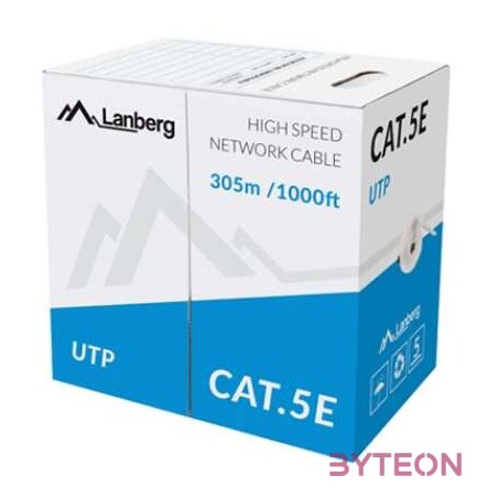 Lanberg LCU5-10CC-0305-S hálózati kábel Szürke 305 M Cat5e U,UTP (UTP)