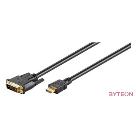 Goobay MMK 630-150 G 1.5m (HDMI-DVI) 1,5 M DVI-D Fekete
