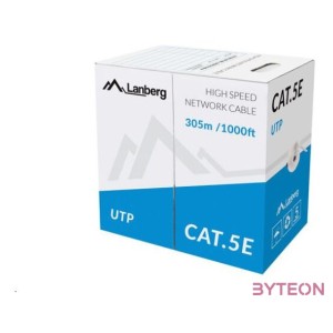 Lanberg LCU5-10CC-0305-S hálózati kábel Szürke 305 M Cat5e U,UTP (UTP)