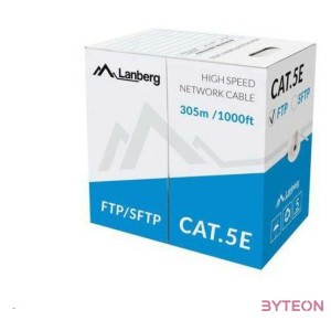 Lanberg LCF5-10CC-0305-S hálózati kábel Szürke 305 M Cat5e F,UTP (FTP)