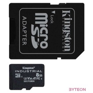 Kingston Technology Industrial memóriakártya 8 GB MicroSDHC UHS-I Class 10