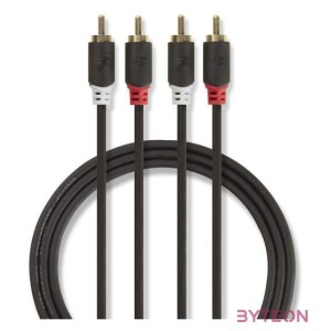 Nedis CABW24200AT20 audio kábel 2 M 2 x RCA Antracit