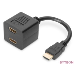 Digitus AK-330400-002-S HDMI kábel 0,2 M HDMI A-típus (Standard) 2 x HDMI Type A (Standard) Fekete