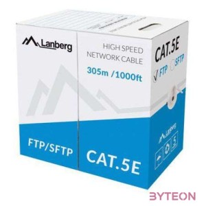 Lanberg LCF5-10CC-0305-S hálózati kábel Szürke 305 M Cat5e F,UTP (FTP)