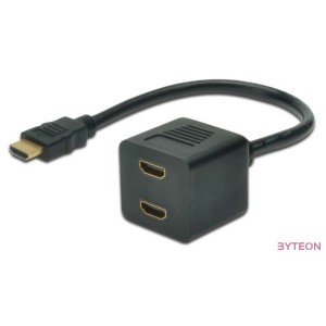 Digitus AK-330400-002-S HDMI kábel 0,2 M HDMI A-típus (Standard) 2 x HDMI Type A (Standard) Fekete