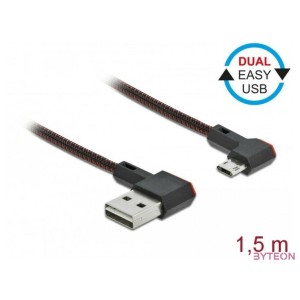 DeLOCK 85272 USB kábel 1,5 M USB 2.0 USB A Micro-USB B Fekete