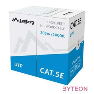 Lanberg LCU5-10CC-0305-S hálózati kábel Szürke 305 M Cat5e U,UTP (UTP)