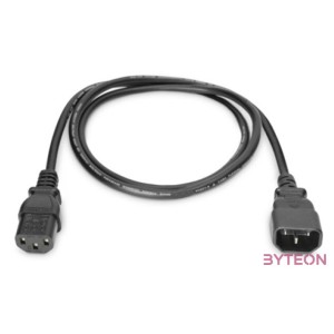 Digitus AK-440201-018-S tápkábel Fekete 1,8 M C13 csatlakozó IEC C13