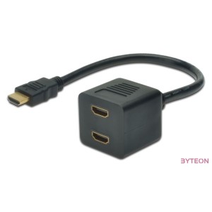 Digitus AK-330400-002-S HDMI kábel 0,2 M HDMI A-típus (Standard) 2 x HDMI Type A (Standard) Fekete