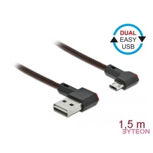 DeLOCK 85272 USB kábel 1,5 M USB 2.0 USB A Micro-USB B Fekete