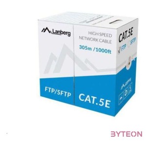 Lanberg LCF5-10CC-0305-S hálózati kábel Szürke 305 M Cat5e F,UTP (FTP)
