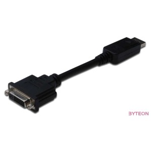 Digitus AK-340409-001-S video átalakító kábel 0,15 M DisplayPort DVI-I Fekete