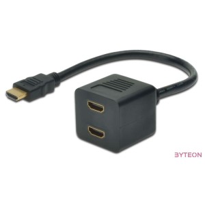 Digitus AK-330400-002-S HDMI kábel 0,2 M HDMI A-típus (Standard) 2 x HDMI Type A (Standard) Fekete