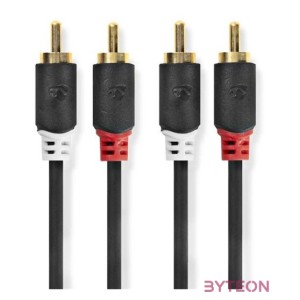 Nedis CABW24200AT20 audio kábel 2 M 2 x RCA Antracit