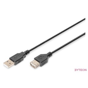 Digitus AK-300200-018-S USB kábel 1,8 M USB 2.0 USB A Fekete