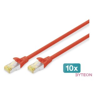 ASSMANN Electronic CAT6A S,FTP hálózati kábel Vörös 1 M S,FTP (S-STP)