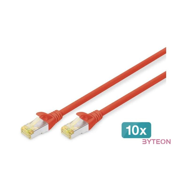 ASSMANN Electronic CAT6A S,FTP hálózati kábel Vörös 1 M S,FTP (S-STP)