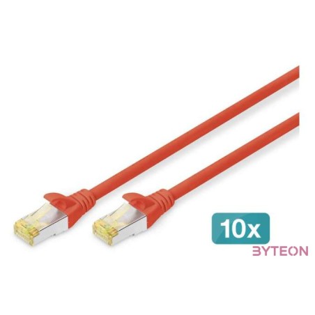 ASSMANN Electronic CAT6A S,FTP hálózati kábel Vörös 1 M S,FTP (S-STP)