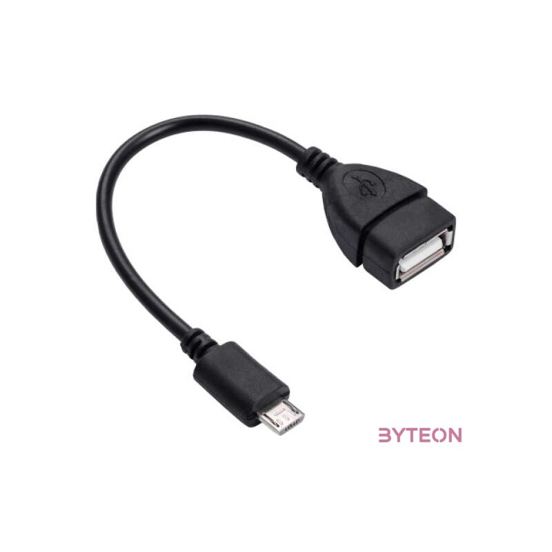 Akyga AK-AD-09 USB kábel 0,15 M USB 2.0 USB A Micro-USB B Fekete