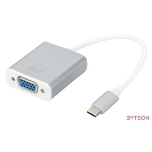 Digitus DA-70837 video átalakító kábel 0,2 M USB C-típus VGA (D-Sub) Fehér