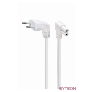 Gembird PC-184L-VDE-2.5M-W tápkábel Fehér 2,5 M C7 csatlakozó