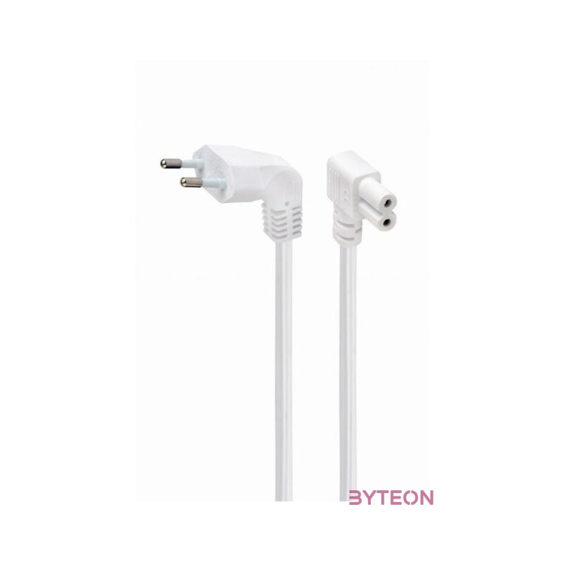 Gembird PC-184L-VDE-2.5M-W tápkábel Fehér 2,5 M C7 csatlakozó