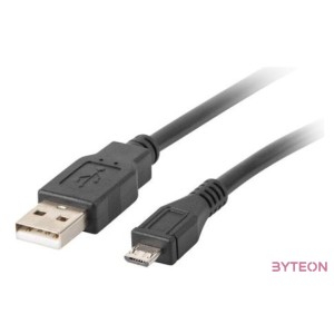 Lanberg CA-USBM-10CC-0018-BK USB kábel 1,8 M USB 2.0 Micro-USB B USB A Fekete
