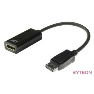 ACT AC7555 video átalakító kábel 0,15 M DisplayPort HDMI A-típus (Standard) Fekete