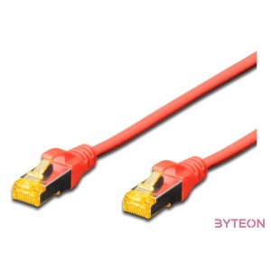 Digitus 5m Cat6a S,FTP hálózati kábel Vörös S,FTP (S-STP)
