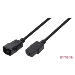 LogiLink CP110 tápkábel Fekete 3 M C13 csatlakozó C14 csatlakozó