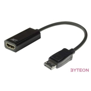 ACT AC7555 video átalakító kábel 0,15 M DisplayPort HDMI A-típus (Standard) Fekete
