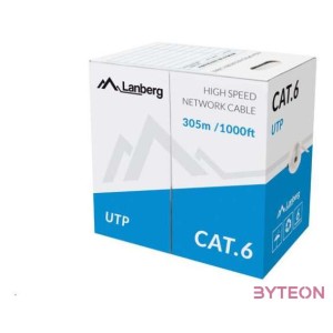 Lanberg LCU6-10CC-0305-S hálózati kábel Szürke 305 M Cat6 U,UTP (UTP)