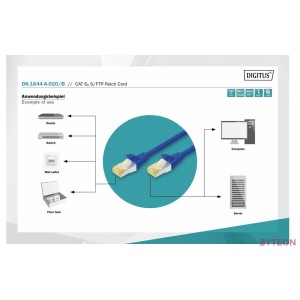 Digitus DK-1644-A-020,B hálózati kábel Kék 2 M Cat6a S,FTP (S-STP)