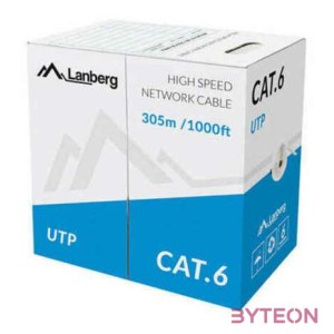 Lanberg LCU6-10CC-0305-S hálózati kábel Szürke 305 M Cat6 U,UTP (UTP)