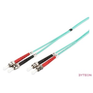 Digitus DK-2511-01,3 száloptikás kábel 1 M ST I-VH OM3 Türkizkék